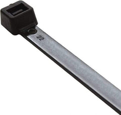 Value Collection - 8" Long Black Nylon Standard Cable Tie - 120 Lb Tensile Strength, 54mm Max Bundle Diam - Exact Industrial Supply