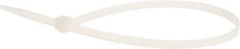 Value Collection - 11" Long Natural (Color) Nylon Standard Cable Tie - 50 Lb Tensile Strength, 81mm Max Bundle Diam - Exact Industrial Supply
