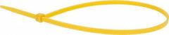 Value Collection - 14.6" Long Yellow Nylon Standard Cable Tie - 50 Lb Tensile Strength, 106mm Max Bundle Diam - Exact Industrial Supply