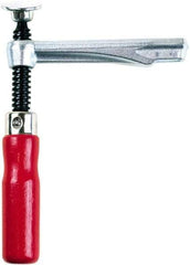 Bessey - 1,450 Lb Clamping Pressure, Steel, Straight Handle, SLV Bar & Pipe Clamping Arm - 4-3/4" Throat Depth - Exact Industrial Supply