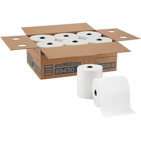 Georgia Pacific - Hard Roll of 1 Ply White Paper Towels - 8-1/4" Wide, 700' Roll Length - Exact Industrial Supply