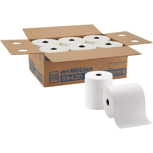 Georgia Pacific - Hard Roll of 1 Ply White Paper Towels - 8-1/4" Wide, 700' Roll Length - Exact Industrial Supply