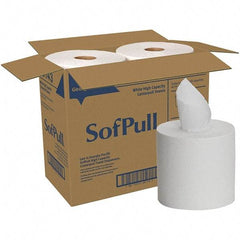 Georgia Pacific - Center Pull Roll of 1 Ply White Paper Towels - 7-3/4" Wide - Exact Industrial Supply