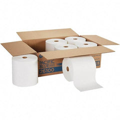 Georgia Pacific - Hard Roll of 1 Ply White Paper Towels - 7-7/8" Wide, 1,000' Roll Length - Exact Industrial Supply