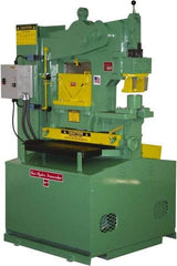 Uni-Hydro - 9" Throat Depth, 80 Ton Punch Pressure, 2" in 1/2" Punch Capacity Ironworker - 7-1/2 hp, 3 Phase, 220/480 Volts, 46" Wide x 70" High x 37" Deep - Exact Industrial Supply