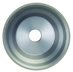 5 x 1-3/4 x 1-1/4" - 1/16" Abrasive Depth - 120 Grit - Type 11V9 Diamond Flaring Cup Wheel - Exact Industrial Supply
