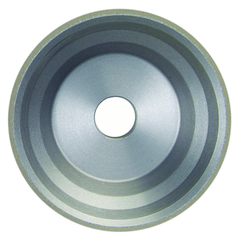 3-3/4 x 1-1/2 x 1-1/4" - 1/16" Abrasive Depth - 150 Grit - Type 11V9 Diamond Flaring Cup Wheel - Exact Industrial Supply