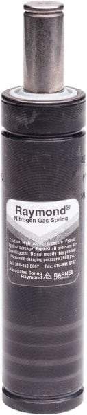 Associated Spring Raymond - M6 Fill Port, M6 Mt Hole, 12mm Rod Diam, 24.9mm Diam, 6mm Max Stroke, Black Nitrogen Gas Spring Cylinder - 50mm Body Length, 56mm OAL, 1,575 Lb Full Stroke Spring Force, 360 psi Initial Charge - Exact Industrial Supply