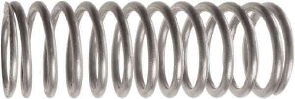 Associated Spring Raymond - 35.2mm OD, 3.2mm Wire, 280mm Free Length, Compression Spring - 10 Lb Spring Rating, 360.88 N Max Work Load, Music Wire - Exact Industrial Supply
