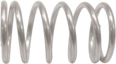 Compression Spring: 2.677″ OD, 15.551″ Free Length 5 mm Wire Dia, 519.3 N Max Load, Stainless Steel