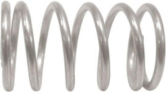 Compression Spring: 2.165″ OD, 16.142″ Free Length 5 mm Wire Dia, 654.26 N Max Load, Stainless Steel