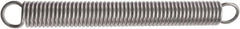 Associated Spring Raymond - 3.05mm OD, 9.79 N Max Load, 36.07mm Max Ext Len, Music Wire Extension Spring - 3.8 Lb/In Rating, 0.2 Lb Init Tension, 22.35mm Free Length - Exact Industrial Supply