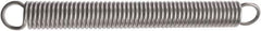 Associated Spring Raymond - 9.14mm OD, 58.72 N Max Load, 93.98mm Max Ext Len, Music Wire Extension Spring - 8.3 Lb/In Rating, 1.2 Lb Init Tension, 57.15mm Free Length - Exact Industrial Supply