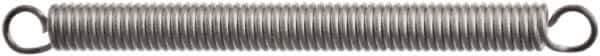 Associated Spring Raymond - 19.05mm OD, 162.98 N Max Load, 65.53mm Max Ext Len, Stainless Steel Extension Spring - 96.2 Lb/In Rating, 5.22 Lb Init Tension, 57.15mm Free Length - Exact Industrial Supply