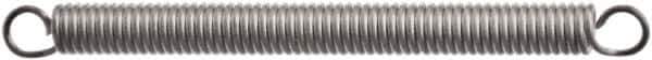 Associated Spring Raymond - 21.59mm OD, 95.97 N Max Load, 313.94mm Max Ext Len, Spring - 3 Lb/In Rating, 2 Lb Init Tension, 139.7mm Free Length - Exact Industrial Supply