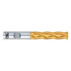 1-1/4" Dia. - 5-1/2" OAL - TiN HSS - CO-30° Helix - Square End SE EM - 6 FL - Exact Industrial Supply