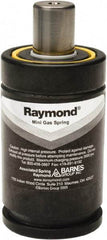 Associated Spring Raymond - M6 Int Rod, M6 Fill Port, M6 Mt Hole, 20mm Rod Diam, 38mm Diam, 50mm Max Stroke, Black Nitrogen Gas Spring Cylinder - 80mm Body Length, 130mm OAL, 1,620 Lb Full Stroke Spring Force, 360 psi Initial Charge - Exact Industrial Supply