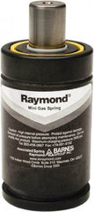 Associated Spring Raymond - M8 Int Rod, G1/8 Fill Port, M8 Mt Hole, 25mm Rod Diam, 50.2mm Diam, 12.7mm Max Stroke, Black Nitrogen Gas Spring Cylinder - 107.7mm Body Length, 120.4mm OAL, 2,700 Lb Full Stroke Spring Force, 360 psi Initial Charge - Exact Industrial Supply