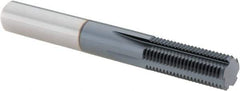 Vargus - 7/16-28 Thread, 5/16" Shank Diam, TiAlN Coating, Solid Carbide Straight Flute Thread Mill - 5 Flutes, 2.48" OAL, 7/16" Min Noml Diameter - Exact Industrial Supply
