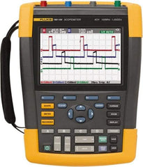 Fluke - 100 MHz, 4 Channel, Portable Oscilloscope - 2 to 100,000 V/div Vertical Deflection - Exact Industrial Supply