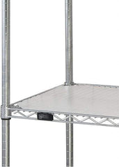 Quantum Storage - 18" Wide, Open Shelving Accessory/Component - HDPE, Polyethylene Finish, 36" Long, Use with Wire Shelving Units - Exact Industrial Supply