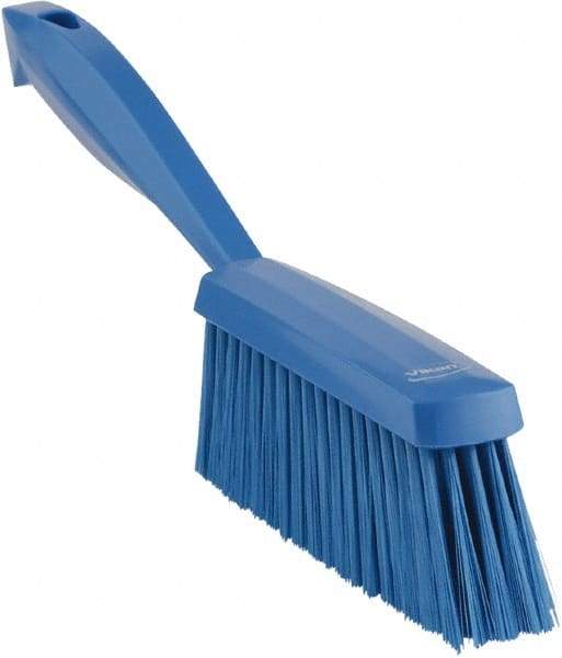 Vikan - 14" OAL, Polyester Staple Set Bench Brush - 2" Bristle Length, 6-3/8" Long Head, Blue - Exact Industrial Supply