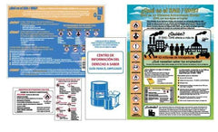 NMC - GHS General Safety & Accident Prevention Training Kit - Spanish, 18" Wide x 24" High, White Background, Includes What is GHS Poster, GHS Pictogram, Booklets, Wallet Cards - Exact Industrial Supply