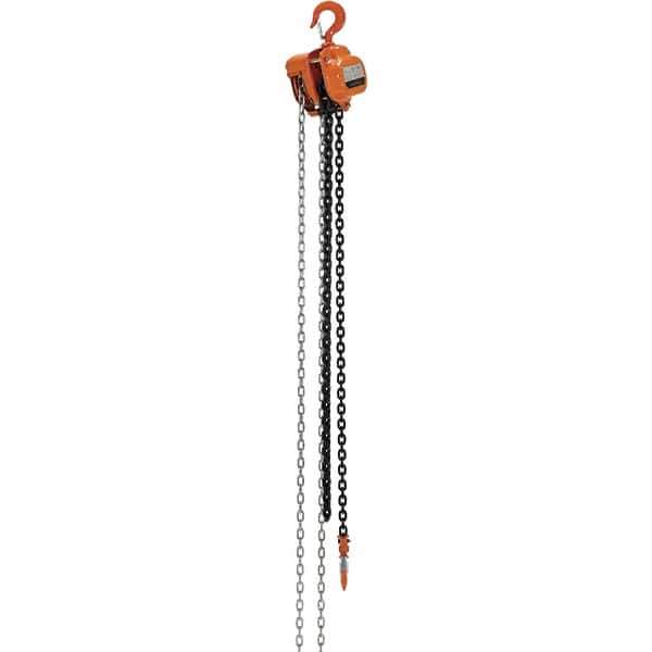 Vestil - 2,000 Lb Lifting Capacity, 10' Lift Height, Hand Hoist - Made from Chain - Exact Industrial Supply