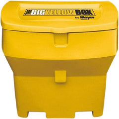 Meyer Products - 600 Lb Load Capacity Yellow Polymer Cargo Box - Stacking, 32" Long x 23" Wide x 20" High, Lid Included - Exact Industrial Supply