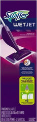 Swiffer - Silver, Purple & White Mopping Kit - 7" Long x 5" Wide Head, 46" Long Handle, Microfiber Head - Exact Industrial Supply