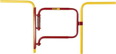 Little Giant - Stainless Steel & Powder Coated Steel Self Closing Rail Safety Gate - Fits 22-1/2 to 36" Clear Opening, 24" Wide x 24" Door Height, 18 Lb, Red - Exact Industrial Supply