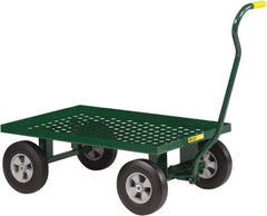 Little Giant - 1,200 Lb Capacity Steel Nursery Wagon - Steel Deck, 24" OAW, Solid Rubber Casters - Exact Industrial Supply