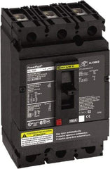 Square D - 600 VAC, 150 Amp, Automatic Molded Case Switch - 3 Pole, 100 at 480 VAC, 125 at 240 VAC, 50 at 600 VAC kA Interrupting Rating x 4.12 Inch Wide x 4.36 Inch Deep x 6.4 Inch High - Exact Industrial Supply