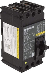 Square D - 25 Amp, 240 VAC, 2 Pole, Individually Mounted Molded Case Circuit Breaker - Thermal Magnetic Trip, 10 kA at 240 VAC Breaking Capacity, 12-4 (Aluminum), 14-4 (Copper) AWG, 4.13 Inch Deep x 6 Inch High x 3 Inch Wide - Exact Industrial Supply