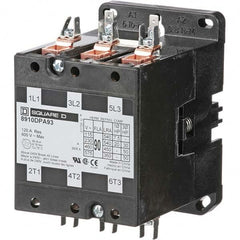 Square D - 3 Pole, 90 Amp Inductive Load, 110 Coil VAC at 50 Hz and 120 Coil VAC at 60 Hz, Definite Purpose Contactor - Exact Industrial Supply