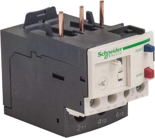 Schneider Electric - 3 Pole, NEMA Size 0-1, 9 to 13 Amp, 690 VAC, Thermal NEMA Overload Relay - Trip Class 20, For Use with LC1D12, LC1D18, LC1D25, LC1D32 and LC1D38 - Exact Industrial Supply