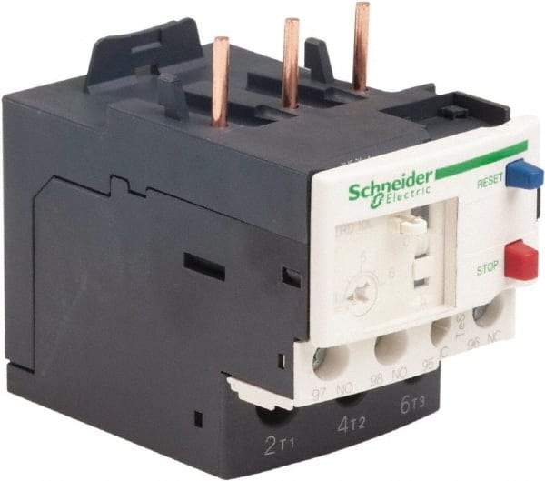 Schneider Electric - 3 Pole, NEMA Size 00-1, 4 to 6 Amp, 690 VAC, Thermal NEMA Overload Relay - Trip Class 20, For Use with LC1D09, LC1D12, LC1D18, LC1D25, LC1D32 and LC1D38 - Exact Industrial Supply