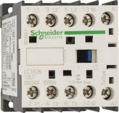 Schneider Electric - 3 Pole, 230 to 240 Coil VAC at 50/60 Hz, 6 Amp at 440 VAC, Nonreversible IEC Contactor - BS 5424, CSA, IEC 60947, NF C 63-110, RoHS Compliant, UL Listed, VDE 0660 - Exact Industrial Supply