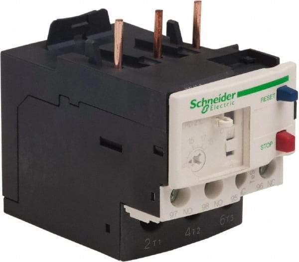 Schneider Electric - 3 Pole, NEMA Size 0-1, 12 to 18 Amp, 690 VAC, Thermal NEMA Overload Relay - Trip Class 20, For Use with LC1D18, LC1D25, LC1D32 and LC1D38 - Exact Industrial Supply