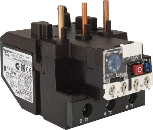 Schneider Electric - 55 to 70 Amp, 690 VAC, Thermal IEC Overload Relay - Trip Class 20, For Use with LC1D80 and LC1D95 - Exact Industrial Supply
