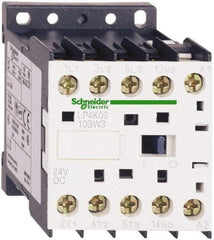 Schneider Electric - 3 Pole, 24 Coil VDC, 12 Amp at 440 VAC, 16 Amp at 690 VAC and 20 Amp at 440 VAC, Nonreversible IEC Contactor - BS 5424, CSA, IEC 60947, NF C 63-110, RoHS Compliant, UL Listed, VDE 0660 - Exact Industrial Supply