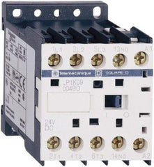 Schneider Electric - 4 Pole, 24 Coil VDC, 16 Amp at 690 VAC and 20 Amp at 440 VAC, Nonreversible IEC Contactor - BS 5424, CSA, IEC 60947, NF C 63-110, RoHS Compliant, UL Listed, VDE 0660 - Exact Industrial Supply