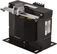 Square D - 3,000 VA, Top Mount Fuse Block Control Transformer - 50/60 Hz, 9.15 Inch Deep x 8-3/4 Inch High - Exact Industrial Supply