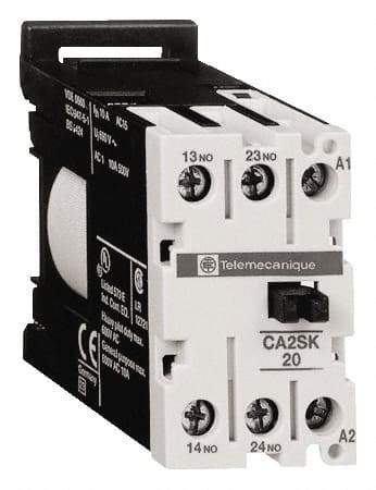 Schneider Electric - NC/NO, 24 VDC Control Relay - DIN Rail Mount - Exact Industrial Supply