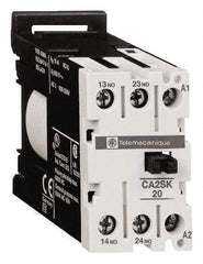 Schneider Electric - 2NO, 240 VAC at 50/60 Hz Control Relay - DIN Rail Mount - Exact Industrial Supply