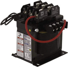Square D - 350 VA, Top Mount Fuse Block Control Transformer - 50/60 Hz, 5.11 Inch Deep x 5.13 Inch High - Exact Industrial Supply