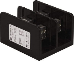 Square D - 2 Poles, 270 (Aluminium), 335 (Copper) Amp, Phenolic Power Distribution Block - 600 VAC, 1 Primary Connection - Exact Industrial Supply