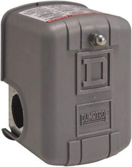 Square D - 1 and 3R NEMA Rated, 30 to 50 psi, Electromechanical Pressure and Level Switch - Adjustable Pressure, 230 VAC, L1-T1, L2-T2 Terminal, For Use with Square D Pumptrol - Exact Industrial Supply