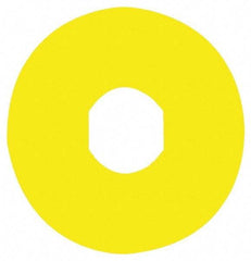 Schneider Electric - Round, Legend Plate - Blank - Yellow Background, 90mm Overall Diameter - Exact Industrial Supply