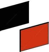 Schneider Electric - Rectangular, Legend Plate Insert - Blank - Black and Red Background, 18mm Wide x 27mm High - Exact Industrial Supply